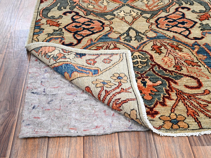 2'8" x 9'7" New Hand Knotted Grey Wool Runner Oriental Rug - MOA1021070