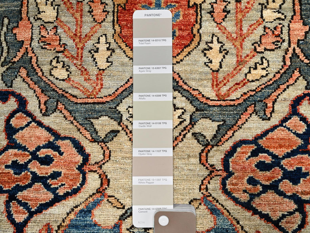 2'8" x 9'7" New Hand Knotted Grey Wool Runner Oriental Rug - MOA1021070