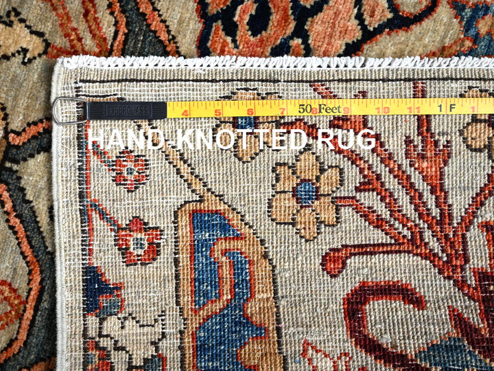 2'8" x 9'7" New Hand Knotted Grey Wool Runner Oriental Rug - MOA1021070