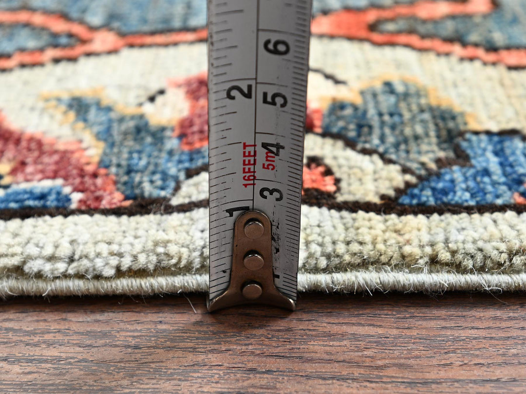 2'9" x 9'10" New Hand Knotted Grey Wool Runner Oriental Rug - MOA1021071
