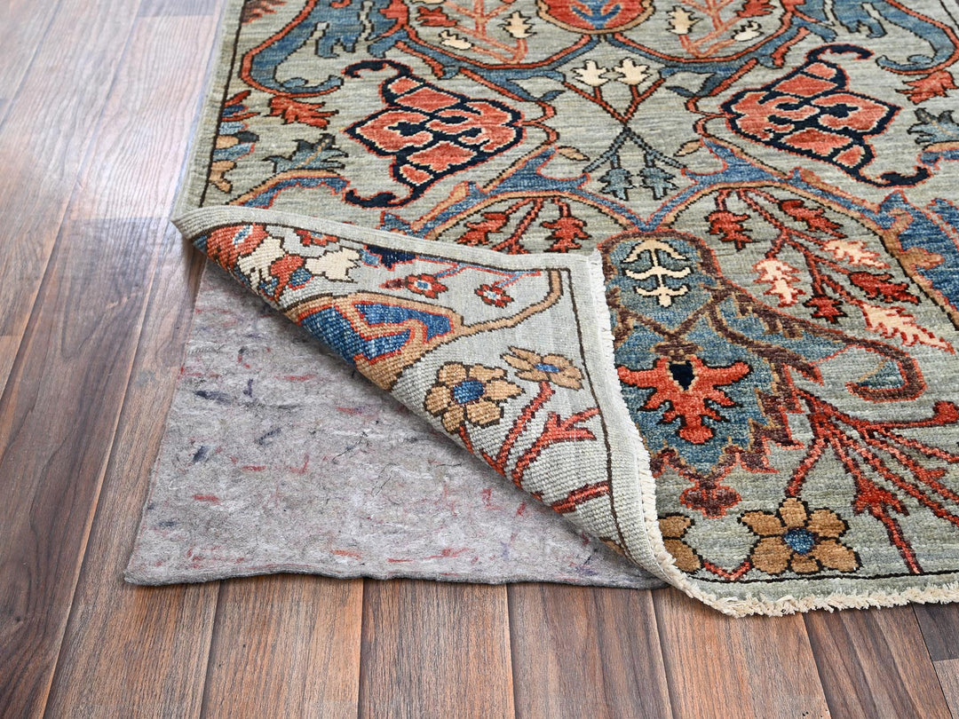 2'8" x 8'3" New Hand Knotted Grey Wool Runner Oriental Rug - MOA1021073