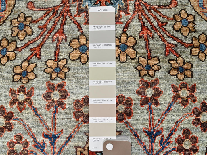 2'8" x 8'3" New Hand Knotted Grey Wool Runner Oriental Rug - MOA1021073