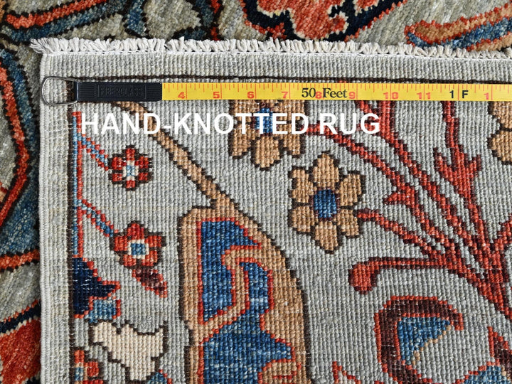 2'8" x 8'3" New Hand Knotted Grey Wool Runner Oriental Rug - MOA1021073