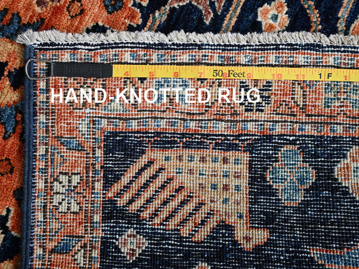 3'1" x 4'10" New Hand Knotted Blue Wool Rectangle Oriental Rug - MOA1021076