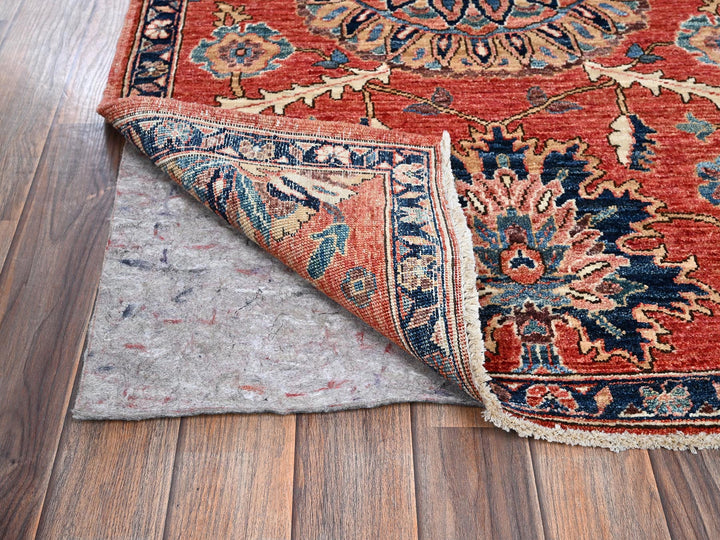 3'1" x 5'0" New Hand Knotted Red Wool Rectangle Oriental Rug - MOA1021079