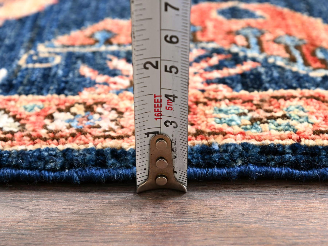 3'0" x 4'10" New Hand Knotted Blue Wool Rectangle Oriental Rug - MOA1021080
