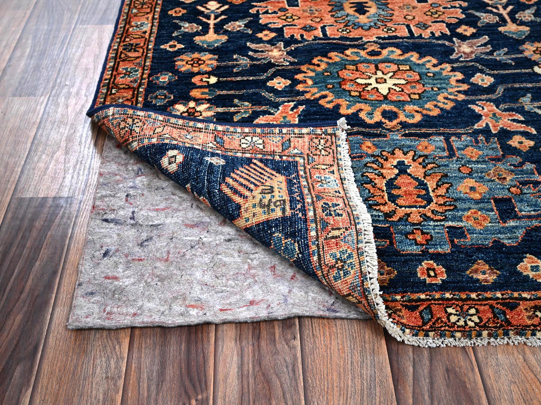 3'0" x 5'1" New Hand Knotted Blue Wool Rectangle Oriental Rug - MOA1021082