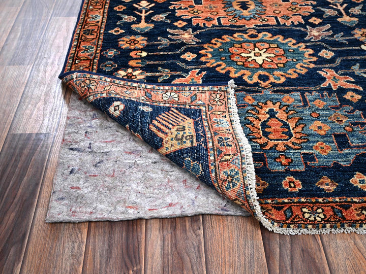 3'0" x 5'1" New Hand Knotted Blue Wool Rectangle Oriental Rug - MOA1021082