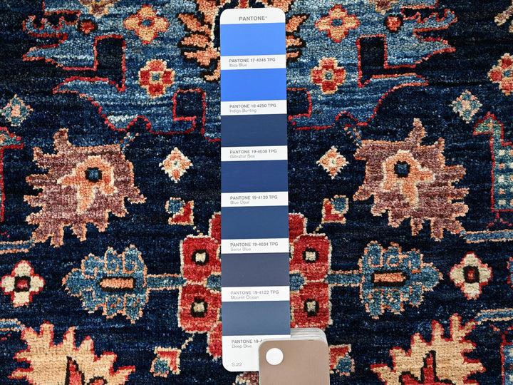 3'0" x 5'1" New Hand Knotted Blue Wool Rectangle Oriental Rug - MOA1021082