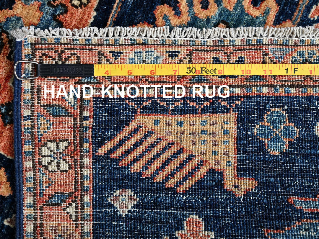 3'0" x 5'1" New Hand Knotted Blue Wool Rectangle Oriental Rug - MOA1021082