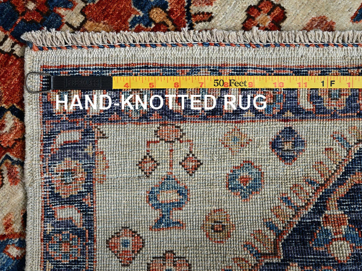 2'7" x 4'10" New Hand Knotted Ivory Wool Rectangle Oriental Rug - MOA1021083