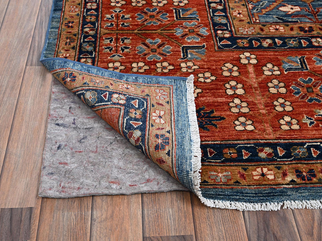 10'0" x 13'11" New Hand Knotted Blue Wool Rectangle Oriental Rug - MOA1021092