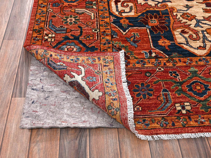 10'2" x 13'8" New Hand Knotted Red Wool Rectangle Oriental Rug - MOA1021094