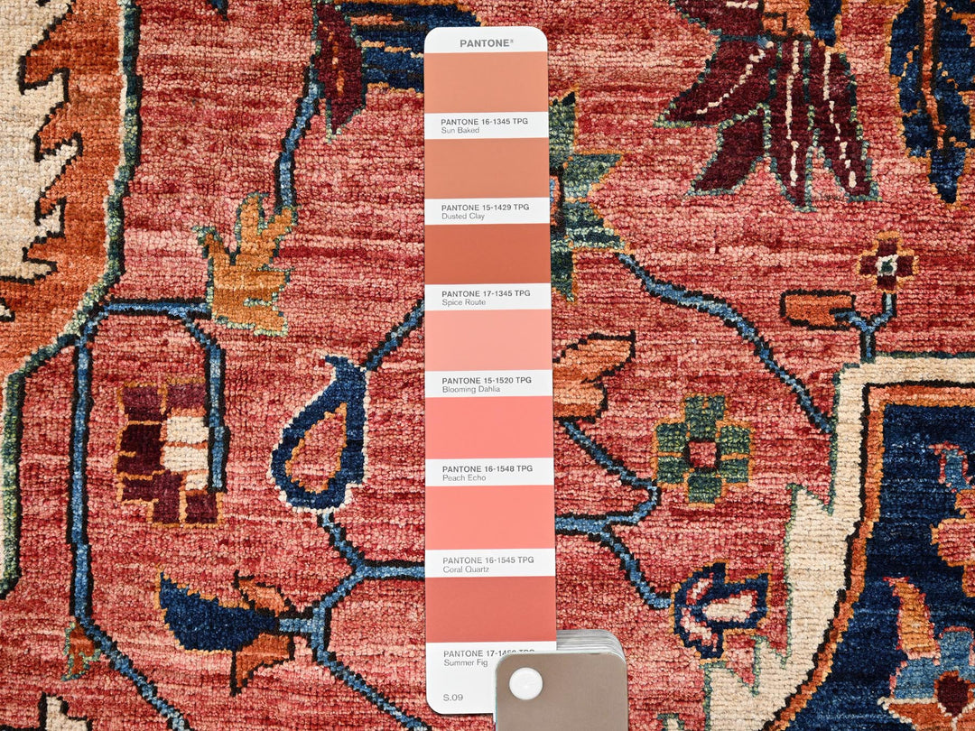 10'2" x 13'8" New Hand Knotted Red Wool Rectangle Oriental Rug - MOA1021094