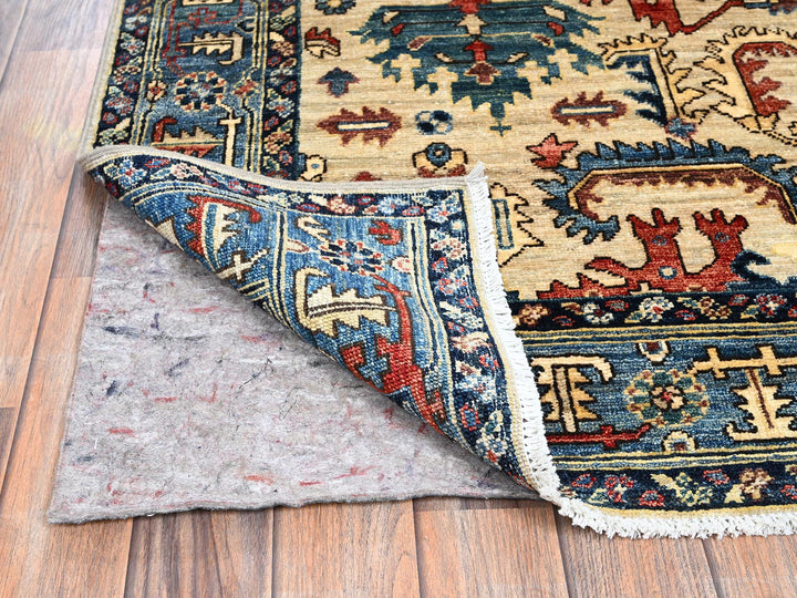 5'9" x 8'6" New Hand Knotted Ivory Wool Rectangle Oriental Rug - MOA1021101