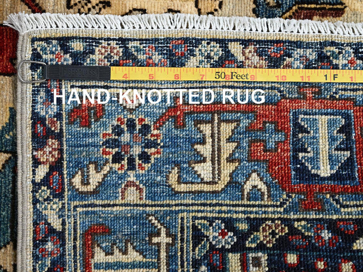 5'9" x 8'6" New Hand Knotted Ivory Wool Rectangle Oriental Rug - MOA1021101