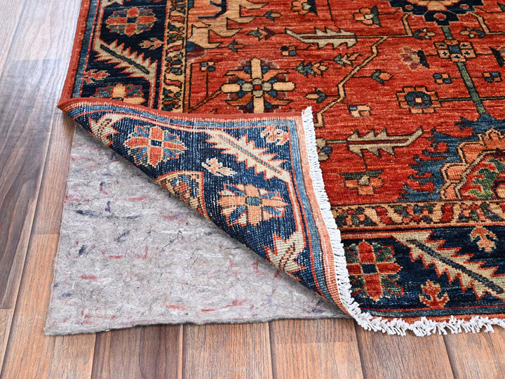 4'2" x 8'4" New Hand Knotted Red Wool Runner Oriental Rug - MOA1021104