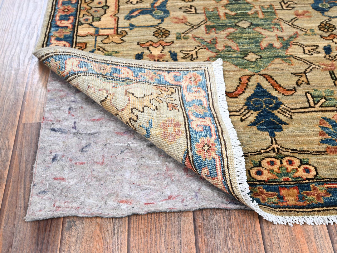 2'10" x 11'11" New Hand Knotted Green Wool Runner Oriental Rug - MOA1021105