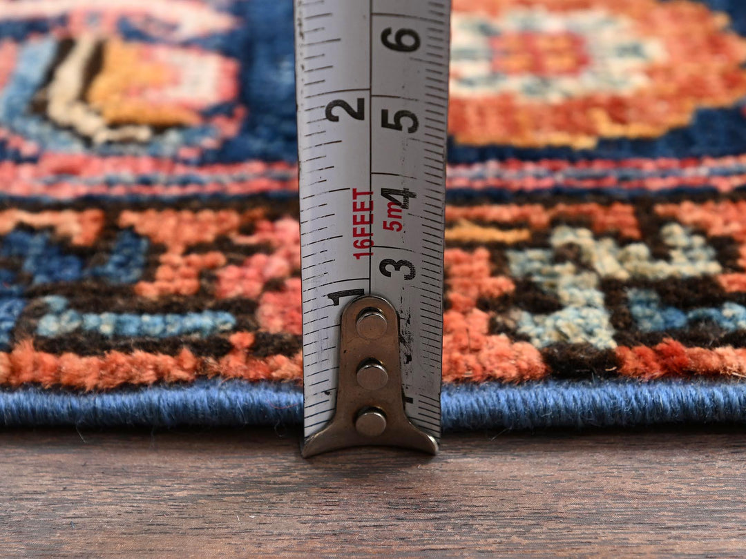 2'9" x 12'10" New Hand Knotted Blue Wool Runner Oriental Rug - MOA1021106