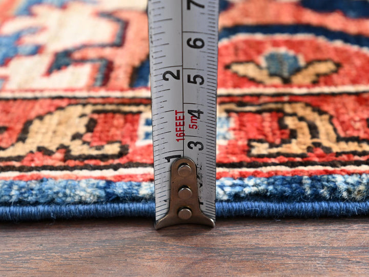 2'8" x 9'11" New Hand Knotted Blue Wool Runner Oriental Rug - MOA1021107