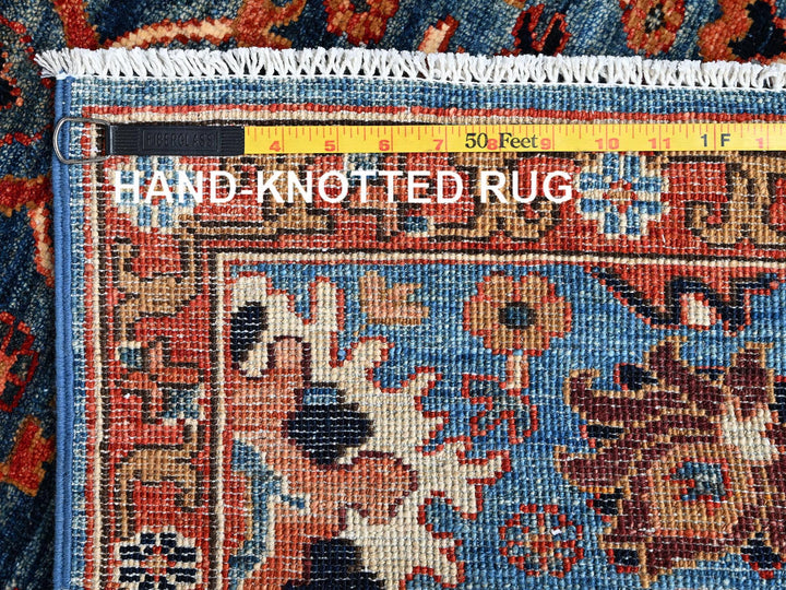 2'8" x 9'11" New Hand Knotted Blue Wool Runner Oriental Rug - MOA1021107