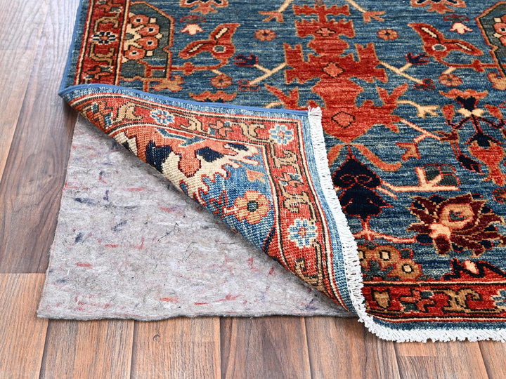 2'9" x 9'9" New Hand Knotted Blue Wool Runner Oriental Rug - MOA1021108