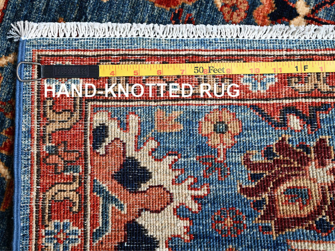 2'9" x 9'9" New Hand Knotted Blue Wool Runner Oriental Rug - MOA1021108