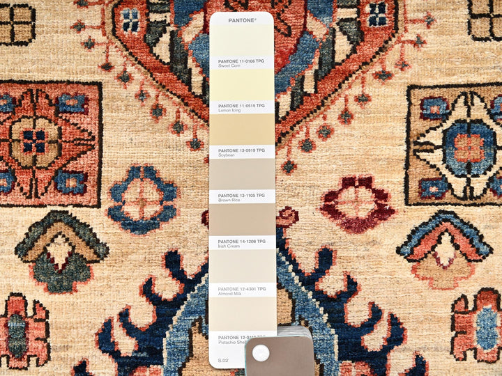 2'9" x 11'9" New Hand Knotted Ivory Wool Runner Oriental Rug - MOA1021109