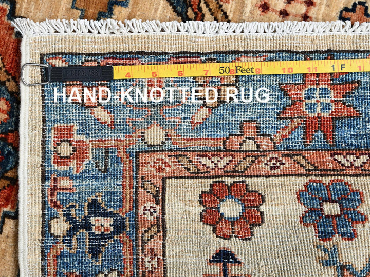 2'9" x 11'9" New Hand Knotted Ivory Wool Runner Oriental Rug - MOA1021109