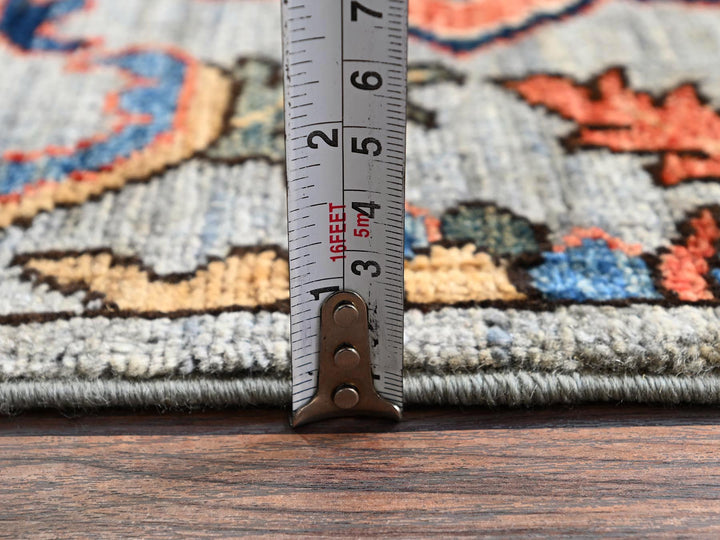 2'8" x 10'1" New Hand Knotted Grey Wool Runner Oriental Rug - MOA1021111