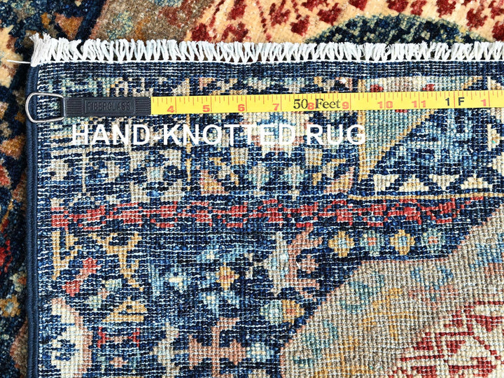 2'9" x 10'2" New Hand Knotted Blue Wool Runner Oriental Rug - MOA1021112