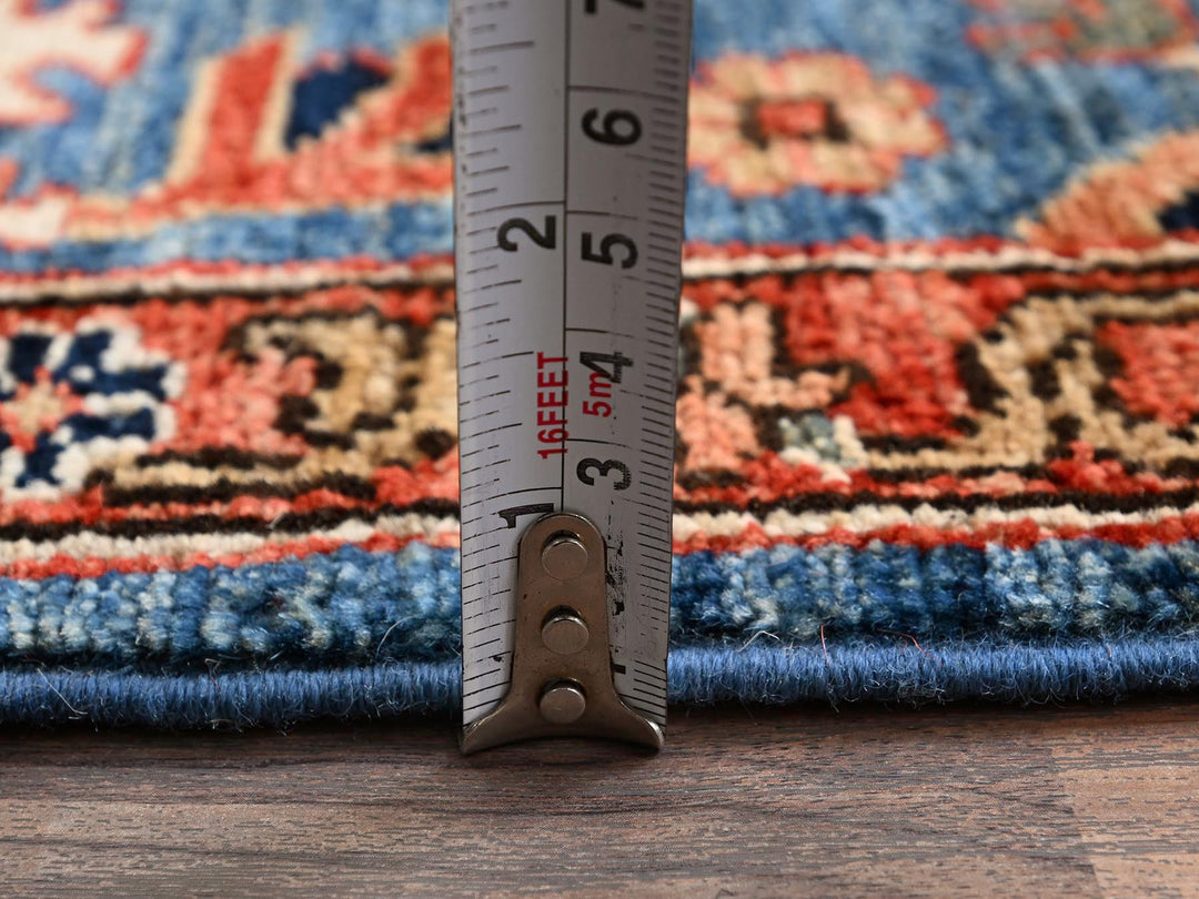 2'10" x 9'7" New Hand Knotted Blue Wool Runner Oriental Rug - MOA1021115