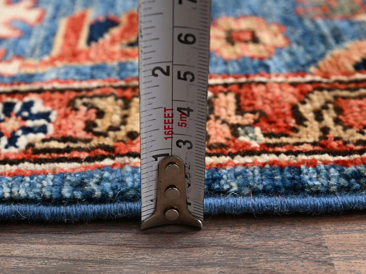 2'10" x 9'7" New Hand Knotted Blue Wool Runner Oriental Rug - MOA1021115