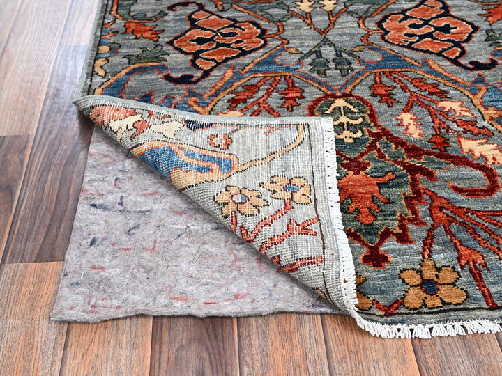 2'9" x 9'11" New Hand Knotted Grey Wool Runner Oriental Rug - MOA1021116