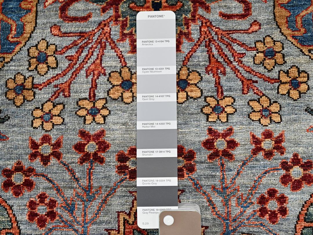 2'9" x 9'11" New Hand Knotted Grey Wool Runner Oriental Rug - MOA1021116
