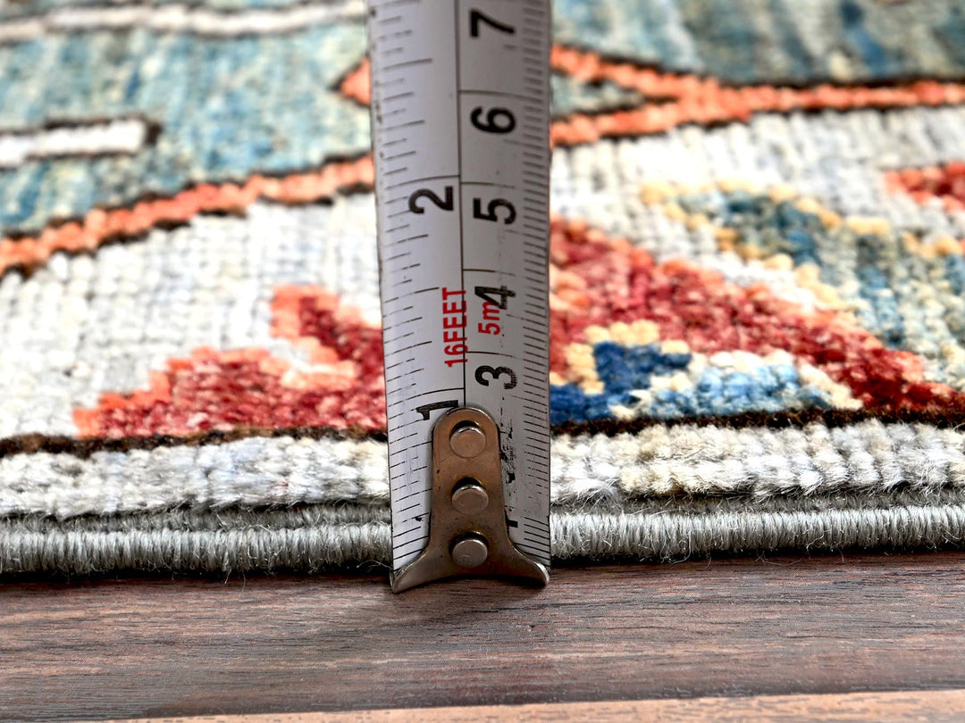 2'9" x 9'11" New Hand Knotted Grey Wool Runner Oriental Rug - MOA1021116