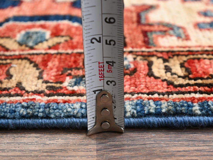 2'9" x 10'1" New Hand Knotted Blue Wool Runner Oriental Rug - MOA1021119