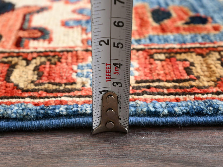 2'7" x 9'9" New Hand Knotted Blue Wool Runner Oriental Rug - MOA1021120