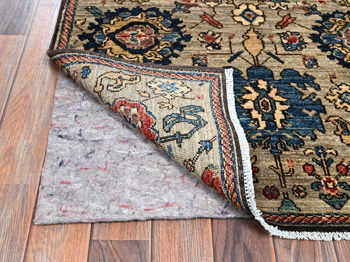 2'11" x 13'10" New Hand Knotted Brown Wool Runner Oriental Rug - MOA1021126