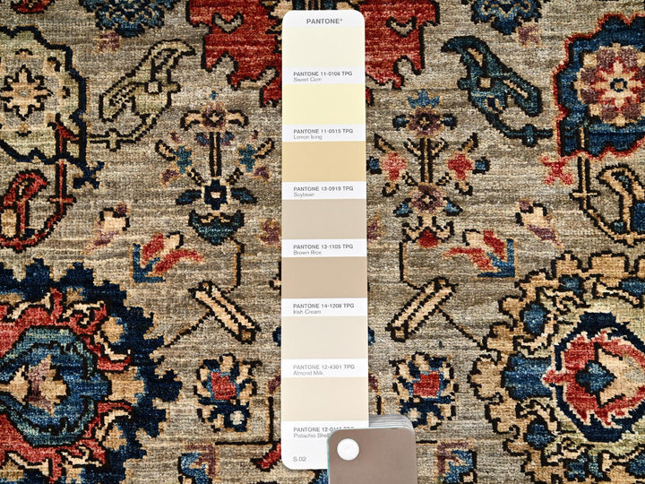 2'11" x 13'10" New Hand Knotted Brown Wool Runner Oriental Rug - MOA1021126