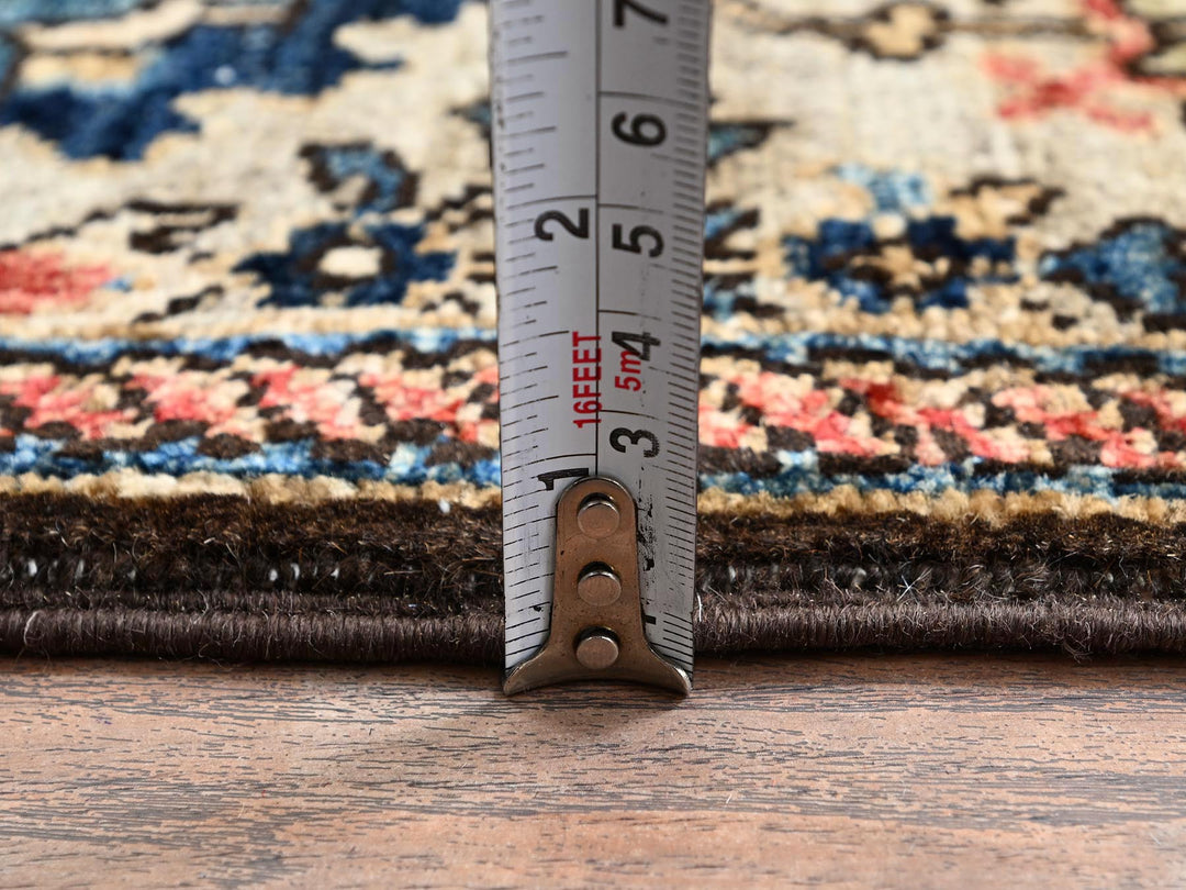 2'11" x 13'10" New Hand Knotted Brown Wool Runner Oriental Rug - MOA1021126