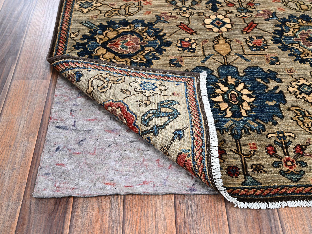 3'0" x 13'11" New Hand Knotted Brown Wool Runner Oriental Rug - MOA1021127
