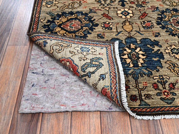 3'0" x 13'11" New Hand Knotted Brown Wool Runner Oriental Rug - MOA1021127
