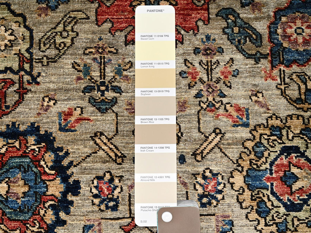 3'0" x 13'11" New Hand Knotted Brown Wool Runner Oriental Rug - MOA1021127