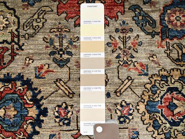 3'0" x 13'11" New Hand Knotted Brown Wool Runner Oriental Rug - MOA1021127
