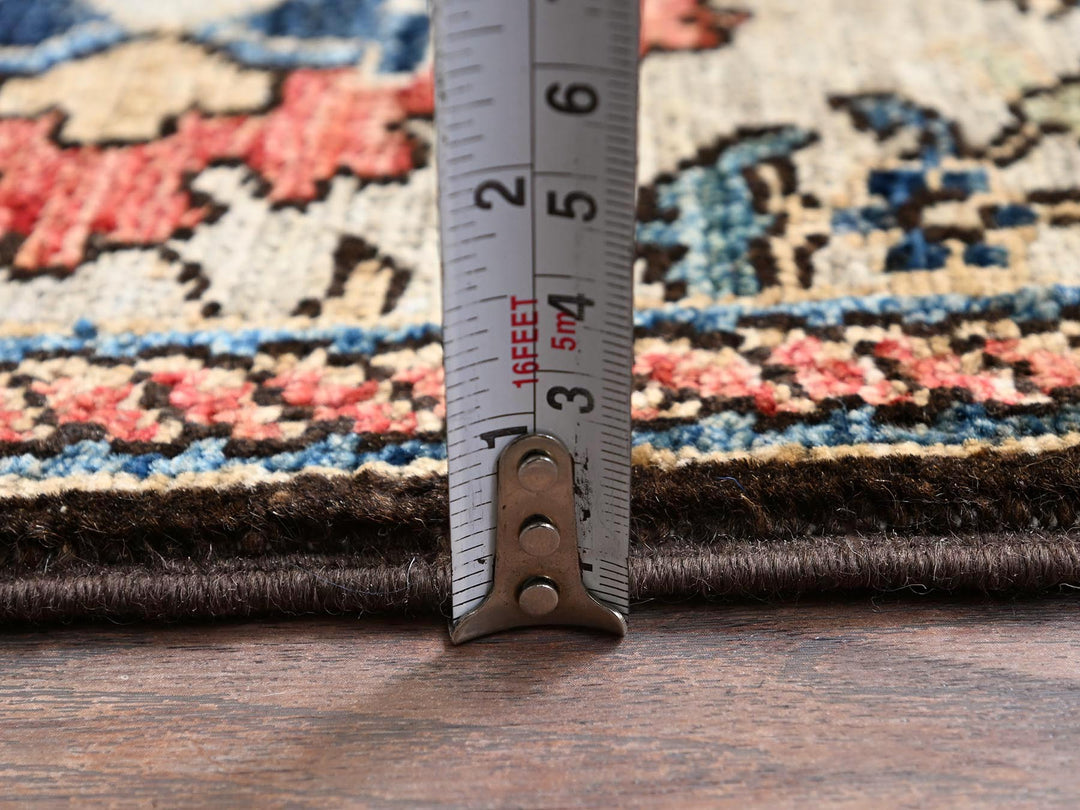 3'0" x 13'11" New Hand Knotted Brown Wool Runner Oriental Rug - MOA1021127