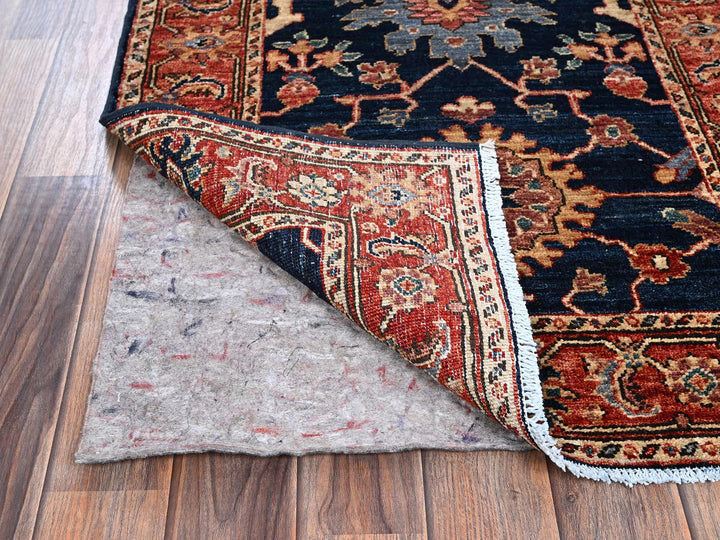2'6" x 7'10" New Hand Knotted Blue Wool Runner Oriental Rug - MOA1021128