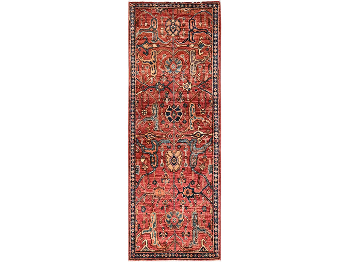 2'0" x 5'10" New Hand Knotted Red Wool Runner Oriental Rug - MOA1021137
