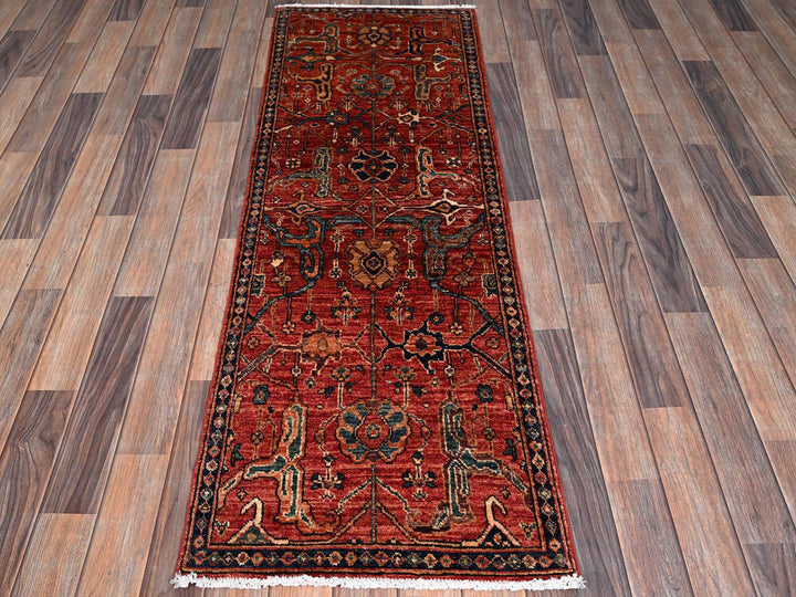 2'0" x 5'10" New Hand Knotted Red Wool Runner Oriental Rug - MOA1021137