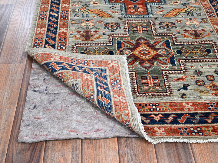 2'9" x 7'11" New Hand Knotted Grey Wool Runner Oriental Rug - MOA1021146